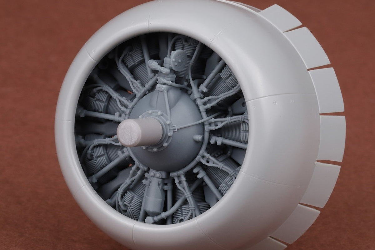 Boeing B-17F/B-17G Engine upgrade set (designed to be used with Hong Kong Models kits) resin/3D-printed