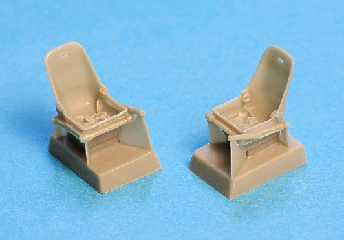 Messerschmitt Bf-109E seats x 2 with harness (designed to be used with Academy, Airfix, Dragon, Hasegawa and Tamiya kits)