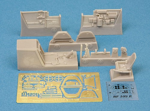 BACK IN STOCK!!! Messerschmitt Bf-109E-3/Bf-109E-4 cockpit detail set (designed to be used with Hasegawa and Tamiya kits)