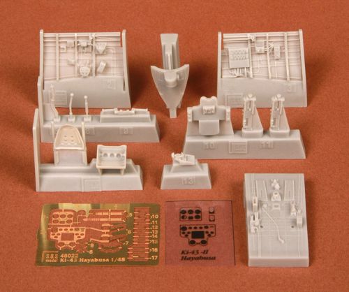 Nakajima Ki-43-II Hayabusa (Oscar) cockpit set (designed to be used with Hasegawa kits)