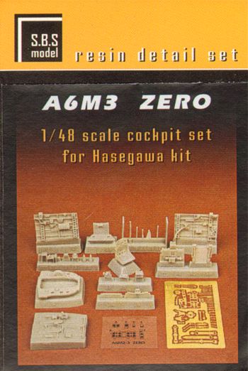 Mitsubishi A6M3 Zero cockpit set (designed to be used with Hasagawa kits)