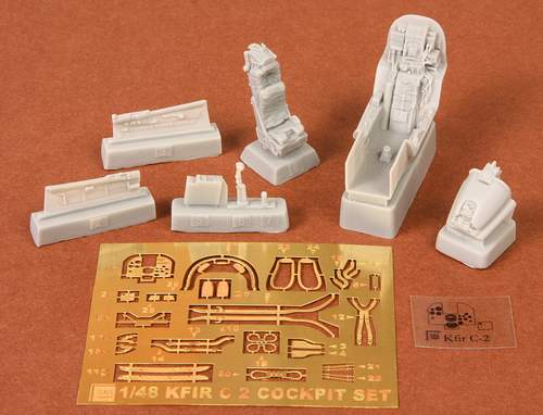 IAI Kfir C-2 cockpit set (designed to be used with Kinetic Model kits)[IAI C-2/C-7 Kfir]