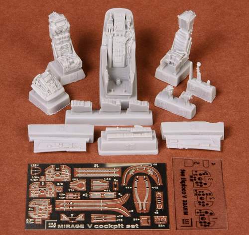 Dassault_Mirage 5 cockpit set (designed to be used with Kinetic Model kits) includes M4 ejection seat for early versions and Mk.10 ejection seat for late versions [III]