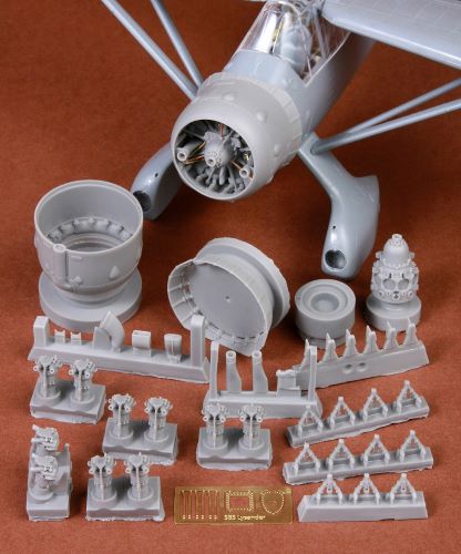 Westland Lysander Mk.III engine & cowling set Resin+PE (designed to be used with Eduard kits and Gavia kits)