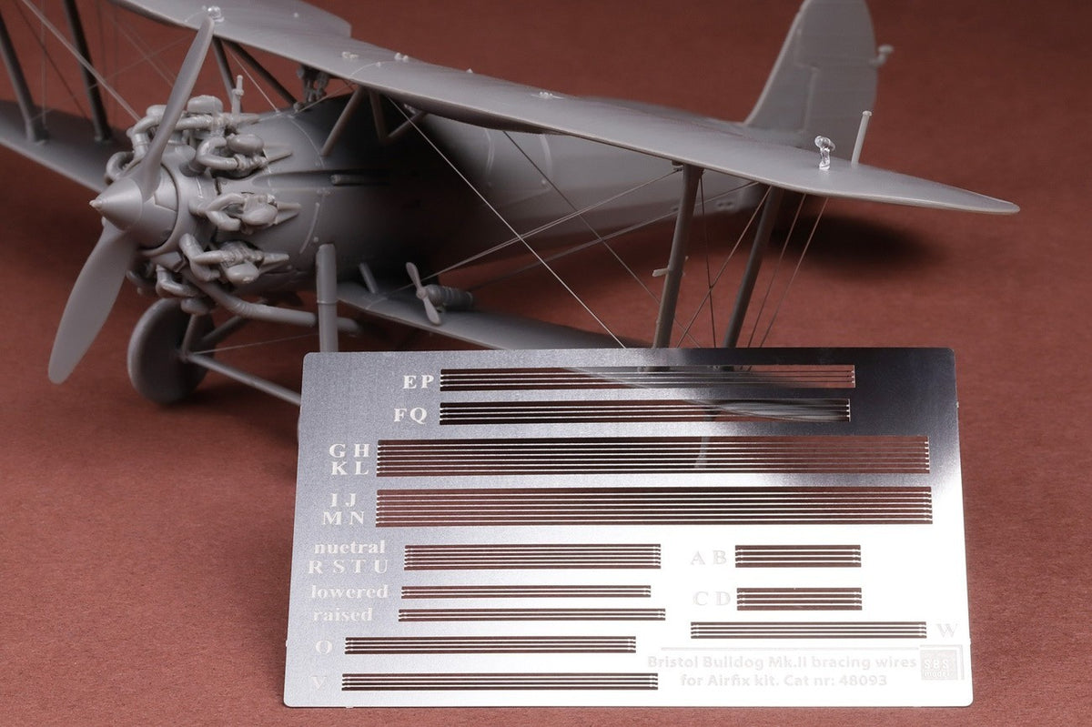 Bristol Bulldog Mk.II rigging wire set for Airfix Photo Etched stainless steel (designed to be used with Airfix kits)[Mk.IIA]