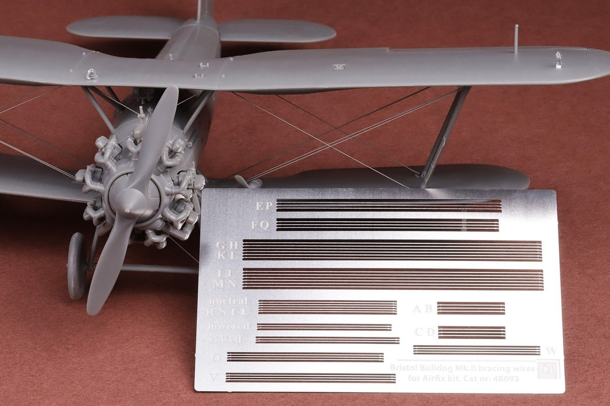 Bristol Bulldog Mk.II rigging wire set for Airfix Photo Etched stainless steel (designed to be used with Airfix kits)[Mk.IIA]