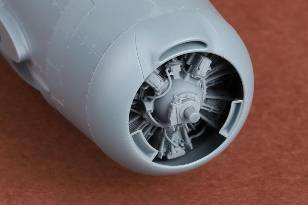 Grumman F4F-4 Wildcat engine set (designed to be used with Eduard kits) 3D printed resin