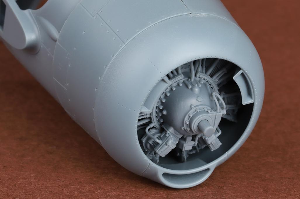 Grumman F4F-4 Wildcat engine set (designed to be used with Eduard kits) 3D printed resin