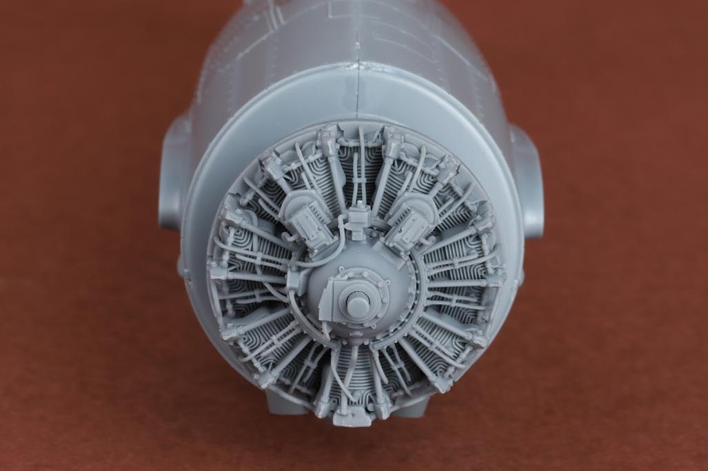 Grumman F4F-4 Wildcat engine set (designed to be used with Eduard kits) 3D printed resin