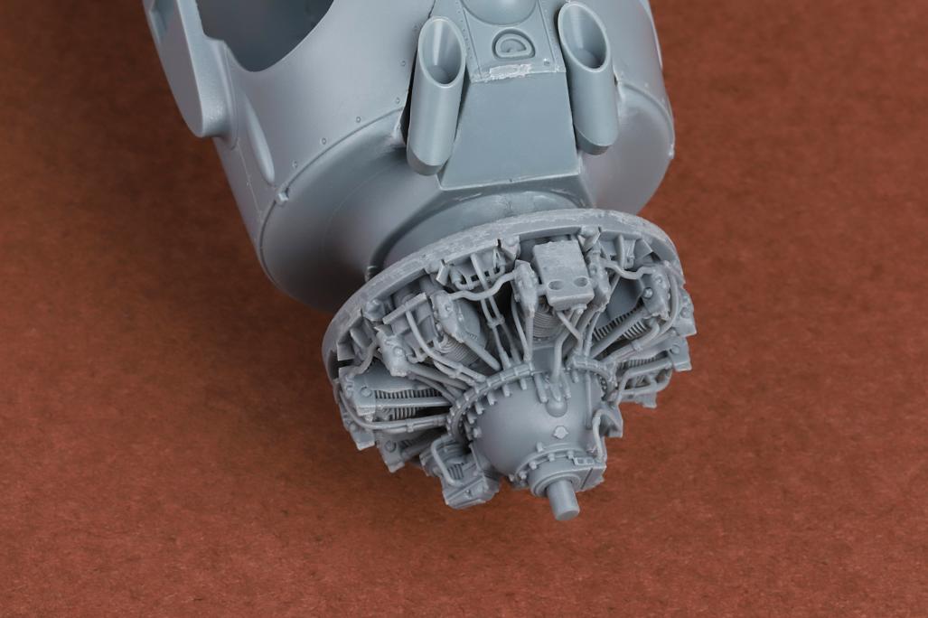 Grumman F4F-4 Wildcat engine set (designed to be used with Eduard kits) 3D printed resin