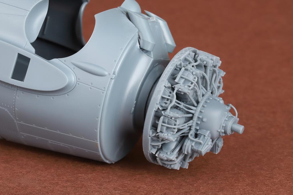 Grumman F4F-4 Wildcat engine set (designed to be used with Eduard kits) 3D printed resin
