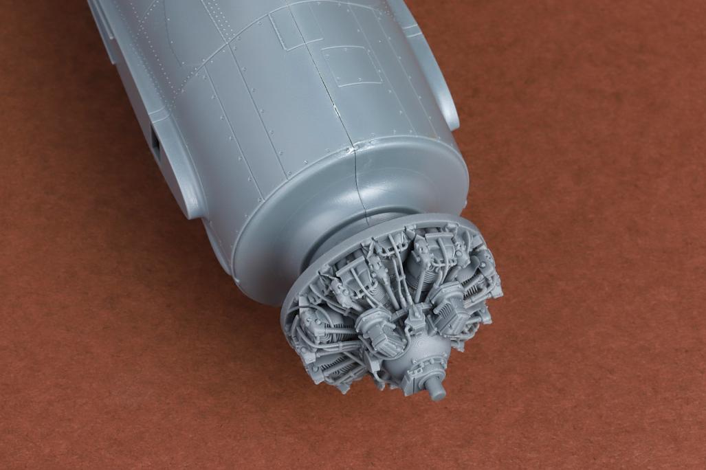 Grumman F4F-4 Wildcat engine set (designed to be used with Eduard kits) 3D printed resin