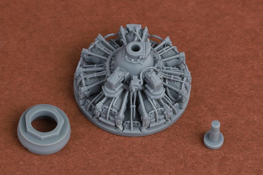 Grumman F4F-4 Wildcat engine set (designed to be used with Eduard kits) 3D printed resin