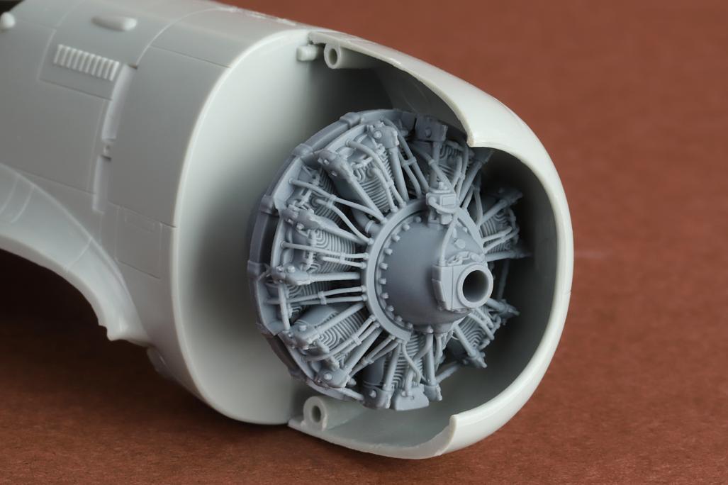 Curtiss Hawk H75A-3 French AF engine set (designed to be used with Hobbycraft and Wolfpack kits) 3D printed resin
