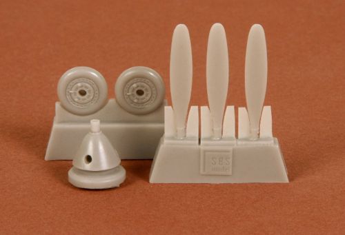 Bell P-39Q/N Airacobra Propeller set + wheels (designed to be used with Academy kits)