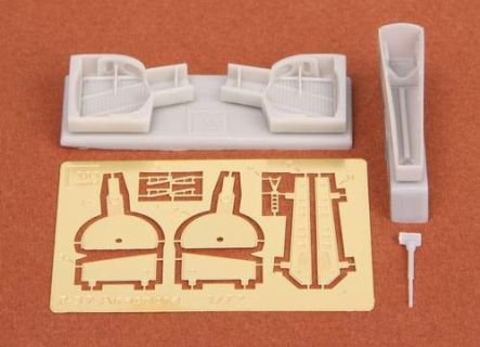Bell P-39Q/N Airacobra wheel bays with etched parts (designed to be used with Academy kits) [P-39N P-39Q]