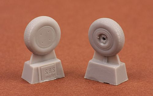 Curtiss P-40 wheels (block tread) (designed to be used with Academy, Airfix, AML, Hasegawa kits) [P-40B Tomahawk P-40C P-40E P-40F P-40K P-40N]