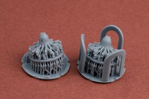 Piaggio P.XI engine x 2 (3D-Printed) resin (for Reggiane Re.2000, Breada Ba.88, CANT Z.1007bis, etc.) (designed to be used with Italeri, Special Hobby and Supermodel kits)