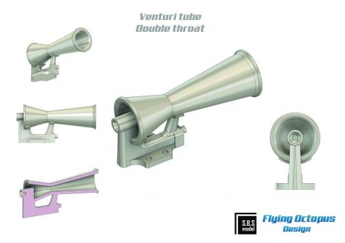 Venturi tubes (x9)	3D-Printed resin