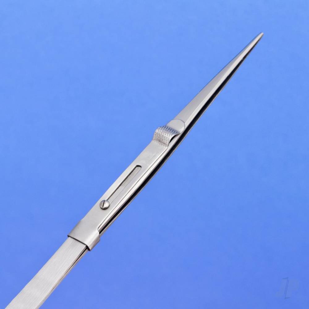 Modelcraft Fine Serrated Locking Stainless Steel Tweezers (PTW1093/Fr) SHSPTW1093-FR 2