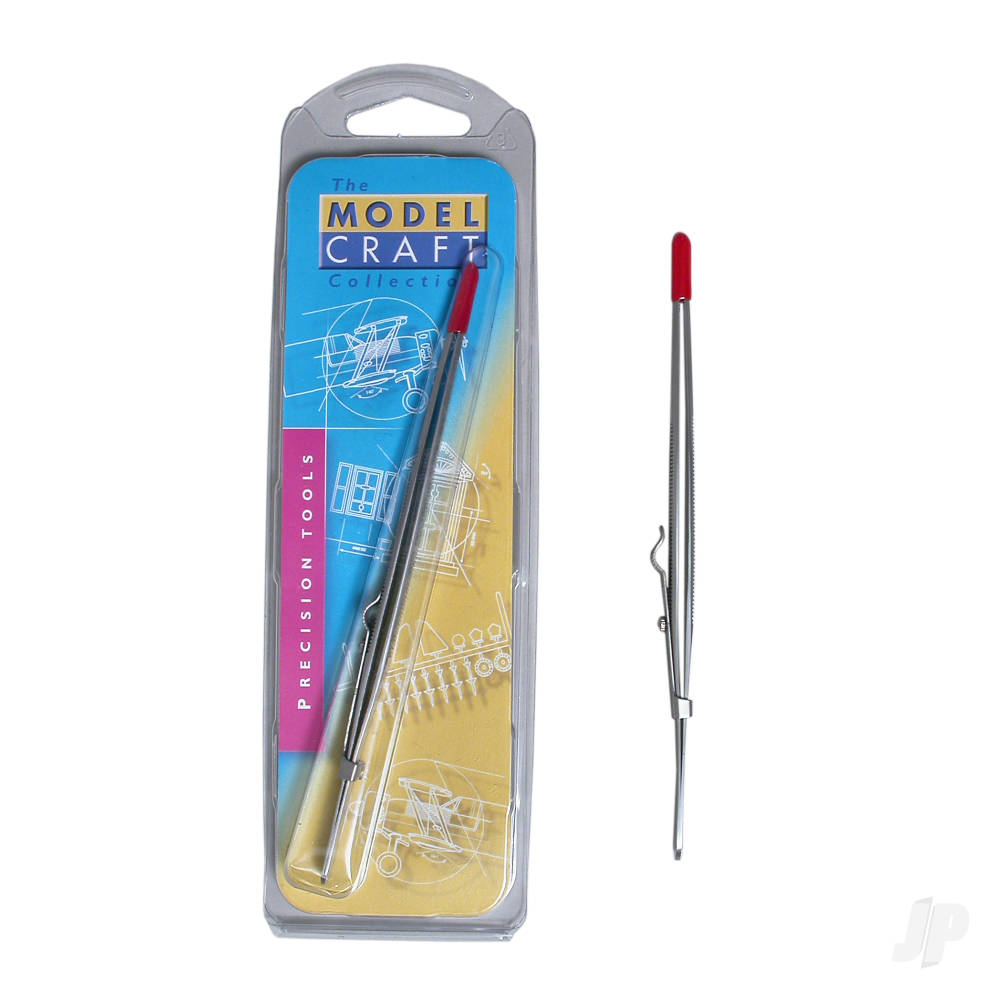 Modelcraft Fine Serrated Locking Stainless Steel Tweezers (PTW1093/Fr) SHSPTW1093-FR 5