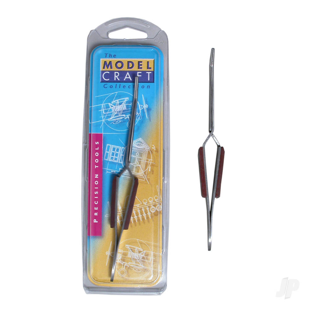 Modelcraft Reverse Action Tweezers Curved Tip/Fibre Grip (160mm) (PTW1128) SHSPTW1128 4