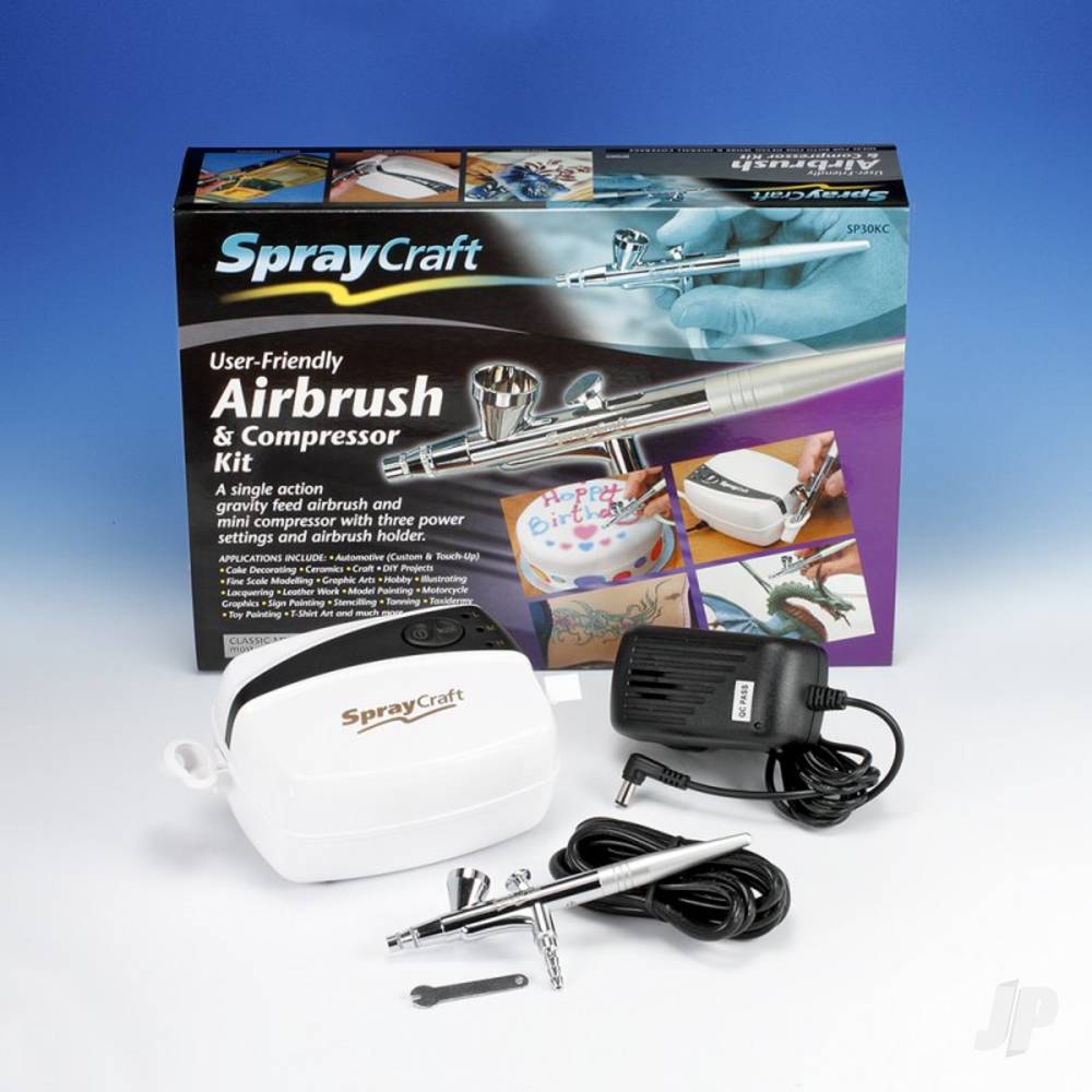 Spraycraft SP30Kc Airbrush &amp; Compressor Kit (Top Feed) SHSSP30KC Main