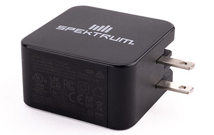 Spektrum charger for smart batteries, compatible with 1400mAh 2S LiPo battery with IC2 connector.