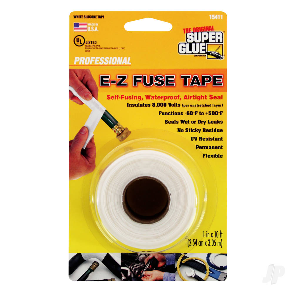 Super Glue E-Z Fuse Tape White (1in x 10ft) SUP15411 Main