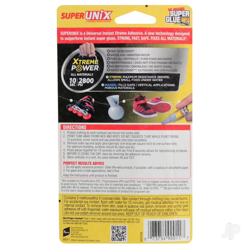 Super Glue Super Unix Gel Adhesive (0.10oz, 3g) SUP90011 1