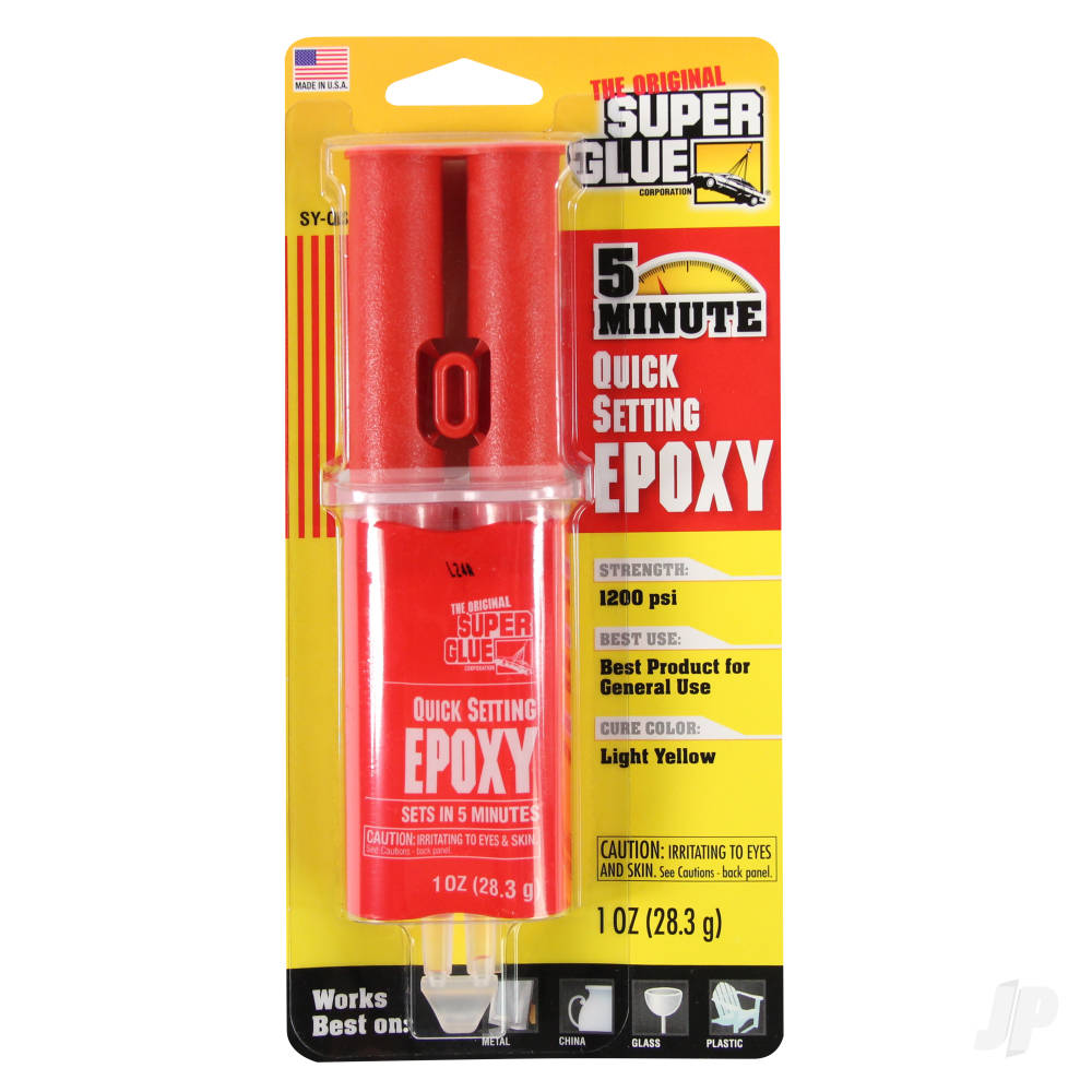 Super Glue 5 Minute Quick Setting Epoxy (1oz, 28.3g) SUPSY-QS Main