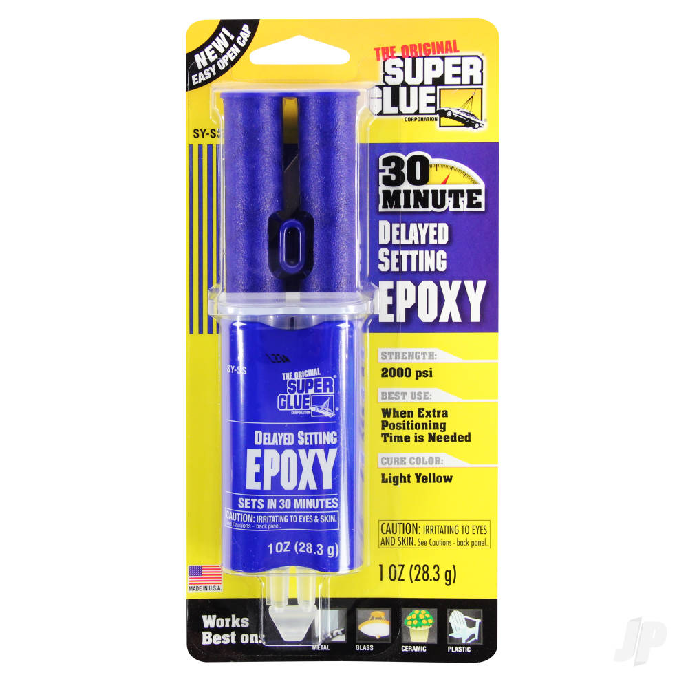 Super Glue 30 Minute Super Strength Delayed Setting Epoxy (1oz, 28.3g) SUPSY-SS Main