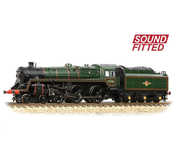 BR Standard 5MT with BR1 Tender 73026 BR Lined Green (Late Crest)- with Sound