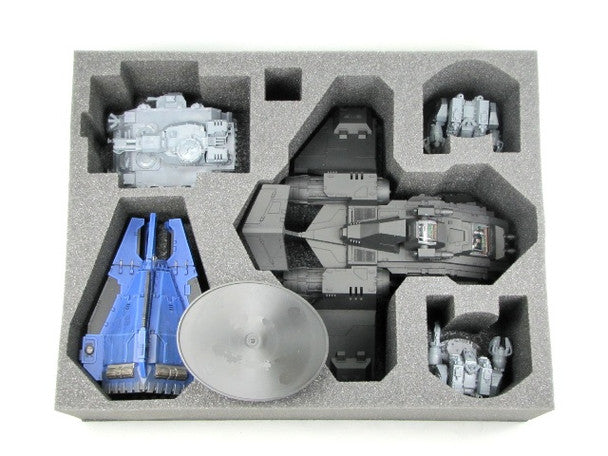 Battle Foam (Space Marines) Blood Angels Stormraven 1 Drop Pod 1 Predator Foam Tray (4.5") BF-BFL-SR1DP1P45