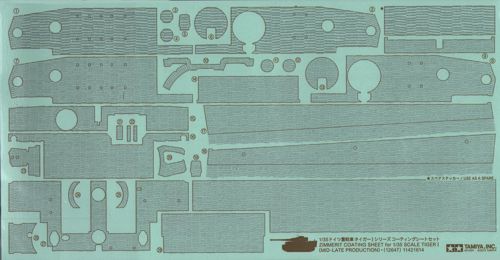 Zimmerit Coating Sheet for 1/35 Pz.Kpfw.VI Tiger I (Mid-late Production) (designed to be used with Tamiya kits)