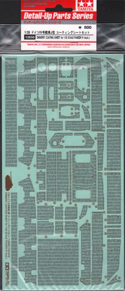 Zimmerit Coating Sheet for 1/35 scale Panzer Pz.Kpfw.IV Ausf.J (designed to be used with Tamiya kits)