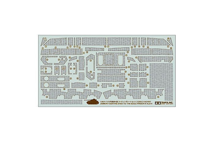 Pz.Kpfw.IV Zimmerit sheet (designed to be used with Tamiya kits)[Ausf.J Ausf.H]