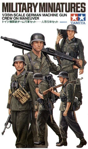 German Machine Gun Crew on maneuver (WWII)