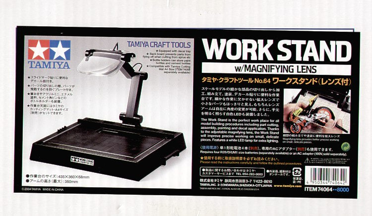 Workstand with magnifying lens