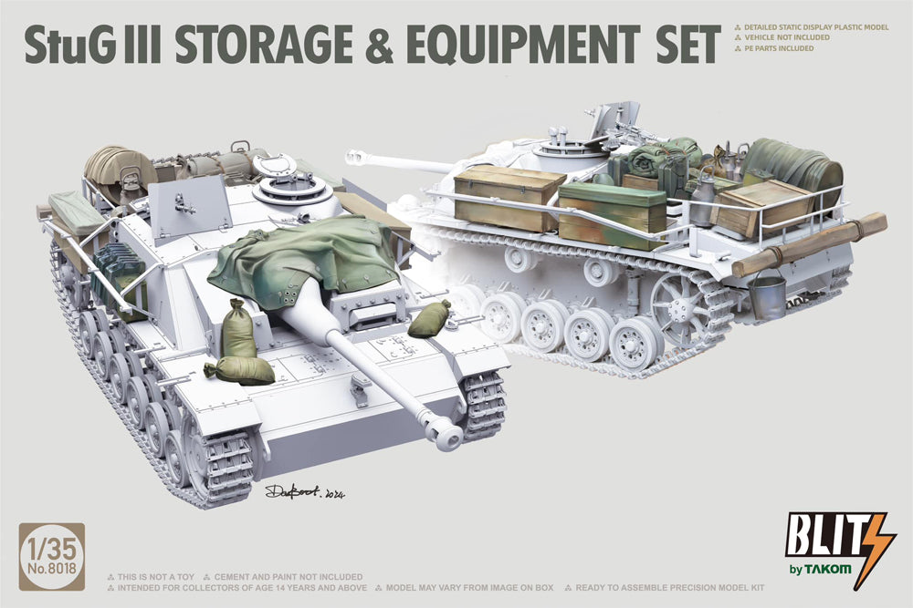 German WWII Sturmgeschutz/StuG III Assault Gun Storage & Equipment Set TAK08018