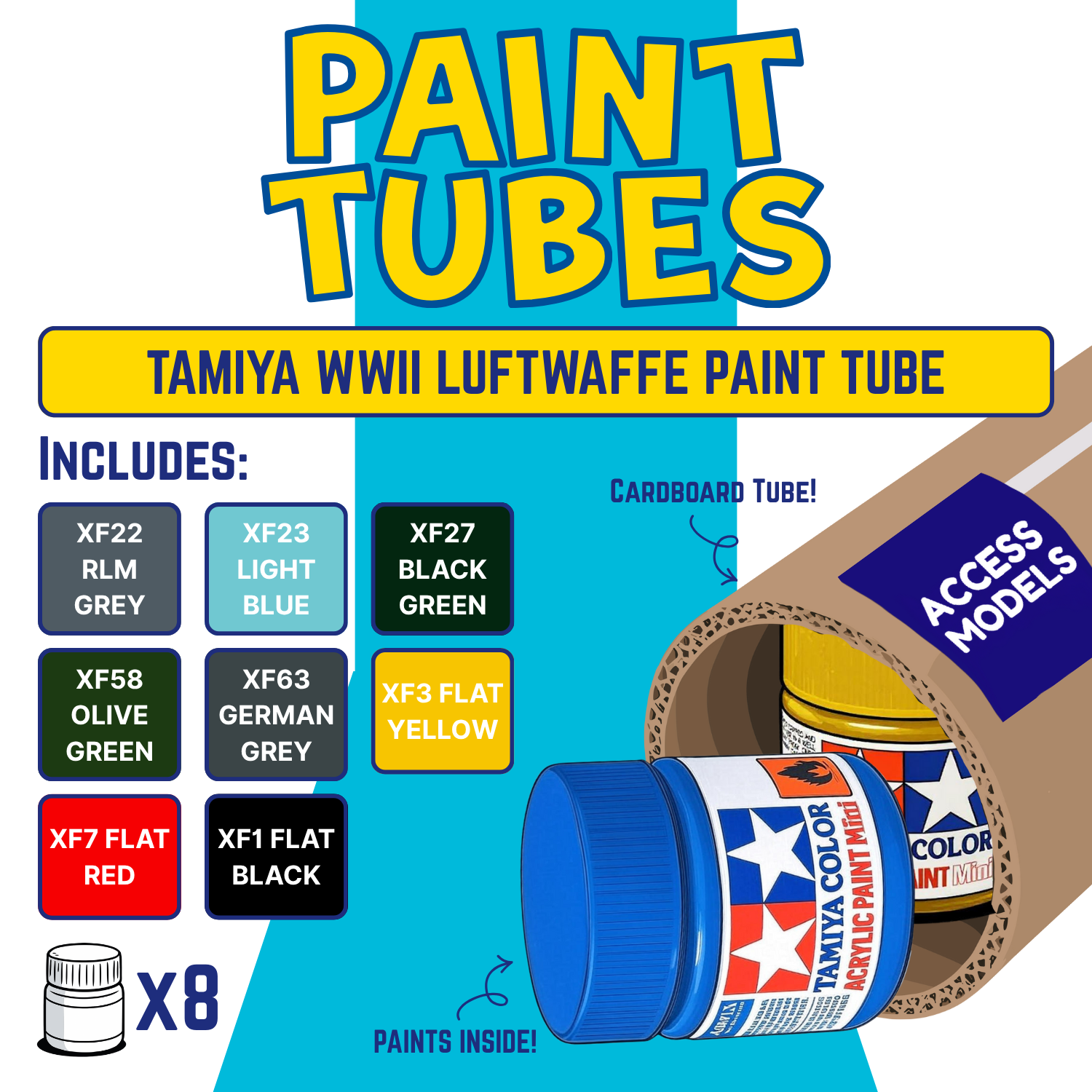 tamiya luftwaffe wwii paint tube