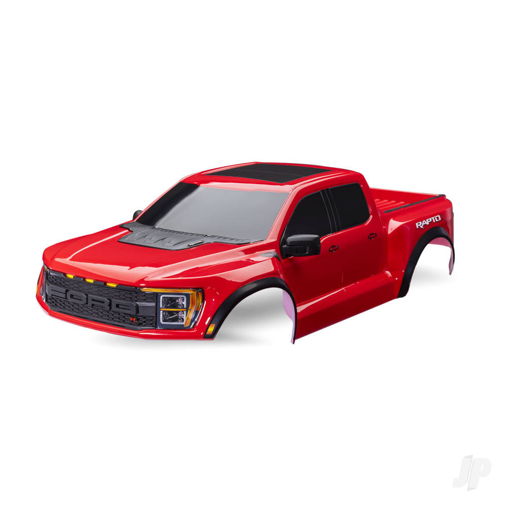 Traxxas Body, Ford Raptor R, complete (red) (includes grille, tailgate trim, side mirrors, decals, & clipless mounting) (requires #10124 & 10125 body mounts) TRX10112-RED