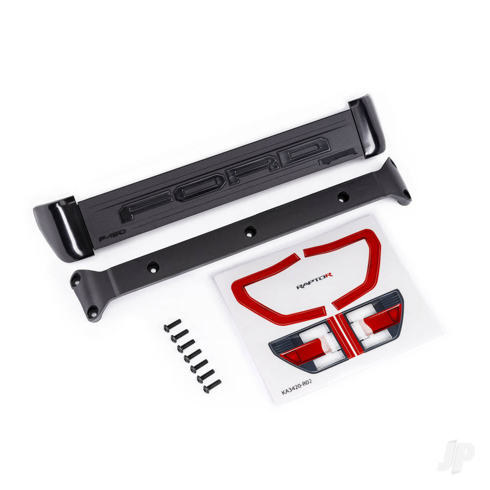 Traxxas Tailgate trim/ trim mount/ 3x10mm BCS (7)/ decals (attaches to #10111 body) TRX10121