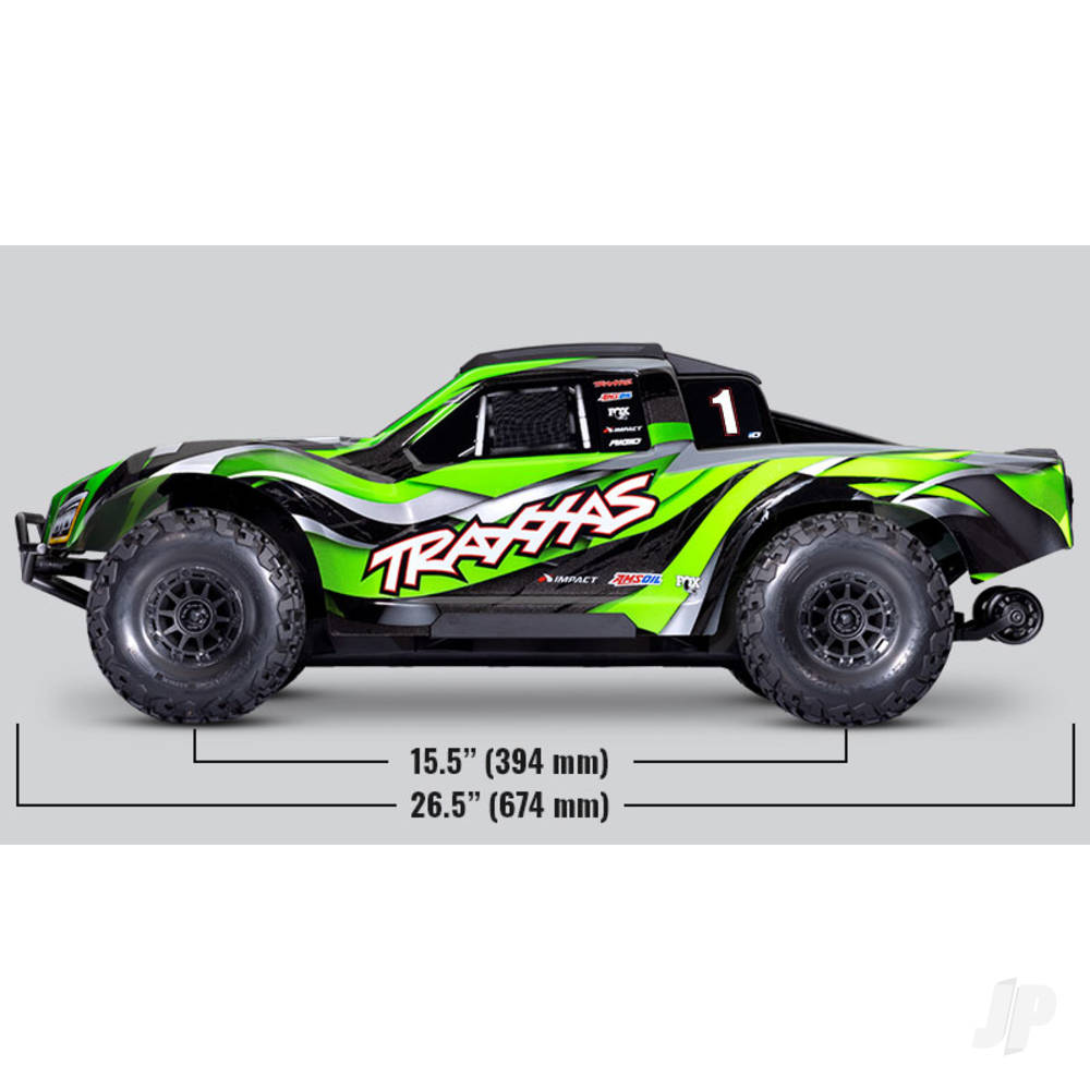 Traxxas Maxx Slash 1:8 6S 4WD Short Course Truck, Blue (+TQI 2-ch Link, VX - TRX102076-4-BLUE 15