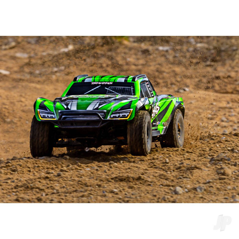 Traxxas Maxx Slash 1:8 6S 4WD Short Course Truck, Green (+TQI 2-ch Link, V - TRX102076-4-GRN 12