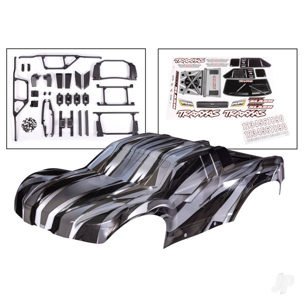 Traxxas Body, Maxx Slash, ProGraphix (graphics are printed, requires paint & final colour application)/ decal sheet (includes body support, body plastics, latches, & hardware for clipless mounting) TRX10211X