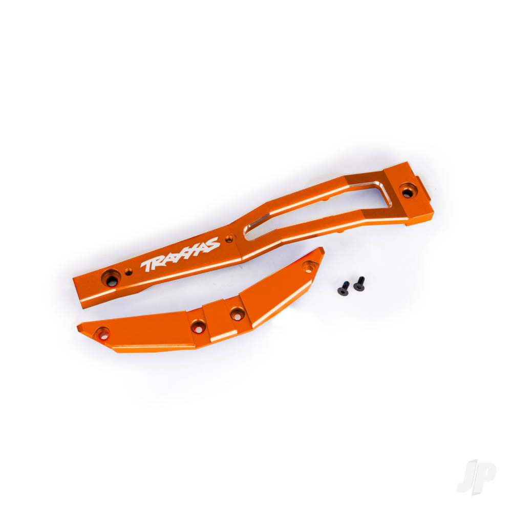 Traxxas Chassis brace, front, 6061-T6 aluminium (orange-anodised/ 2.5x6mm CCS (with threadlock) (2) TRX10221-ORNG