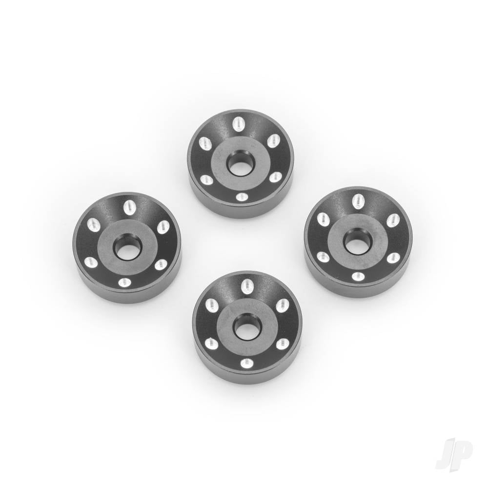 Traxxas Wheel washers, machined aluminium, gray (4) TRX10257-GRAY