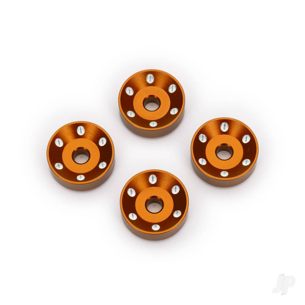 Traxxas Wheel washers, machined aluminium, orange (4) TRX10257-ORNG