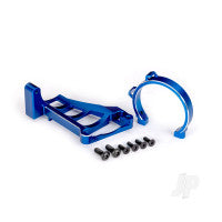 Traxxas Motor mounts (front &amp; rear) (blue-anodised 6061-T6 aluminium)/ 3x10mm CCS (with threadlock) (4)/ 4x12mm BCS (with threadlock) (2) (for use with #3483 motor) TRX10262-BLUE